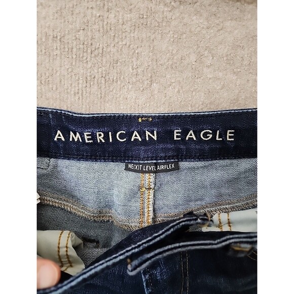 American Eagle Athletic Jeans Men 30x30 Blue Dark Wash Next Level Airflex Stretc - Picture 6 of 9